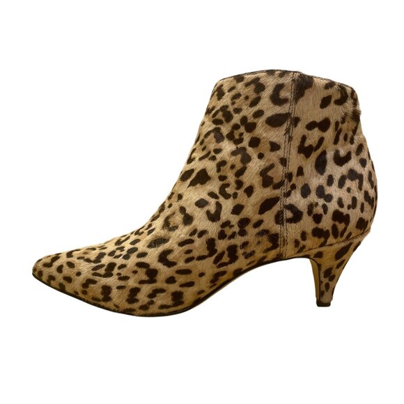 Sam Edelman Women’s Leopard Print Kinsey Leather Pointed Toe Ankle Boots Size 7 - Picture 4 of 12